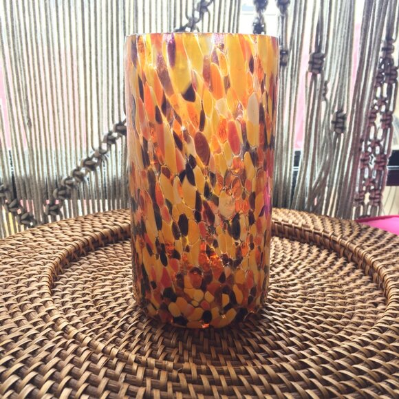 1-(VD) Vintage.Decor.70s. Speckled. Tortoise Shell.Blown Glass. - Picture 8 of 9